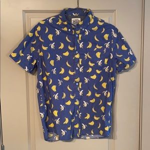 Short Sleeve button down banana shirt